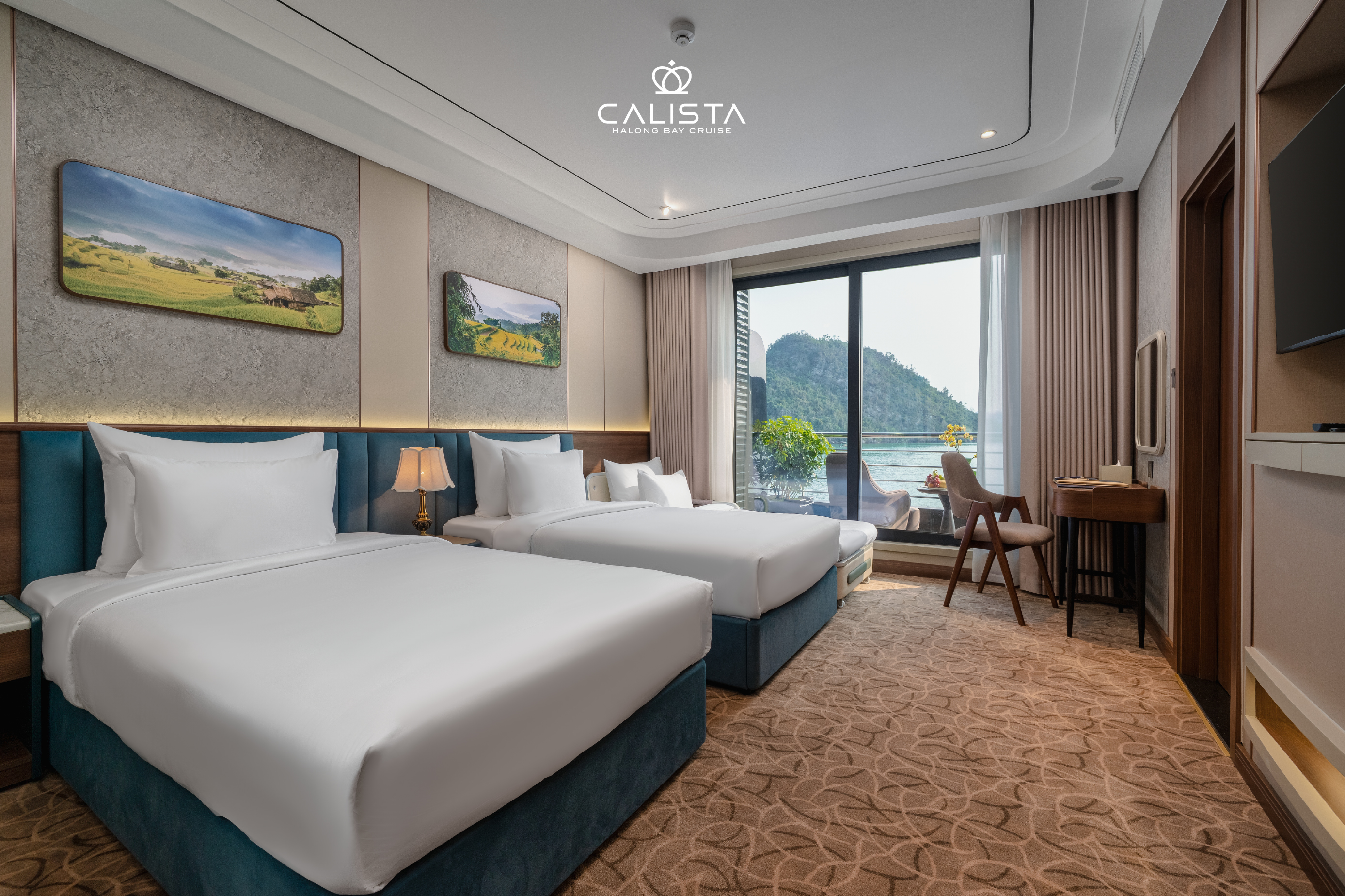 Phòng Calista Legacy • Số lượng phòng: 20 phòng | Diện tích: 33m2 • Vị trí: Tầng 2, tầng 3 và tầng 4 với ban công riêng và bồn tắm