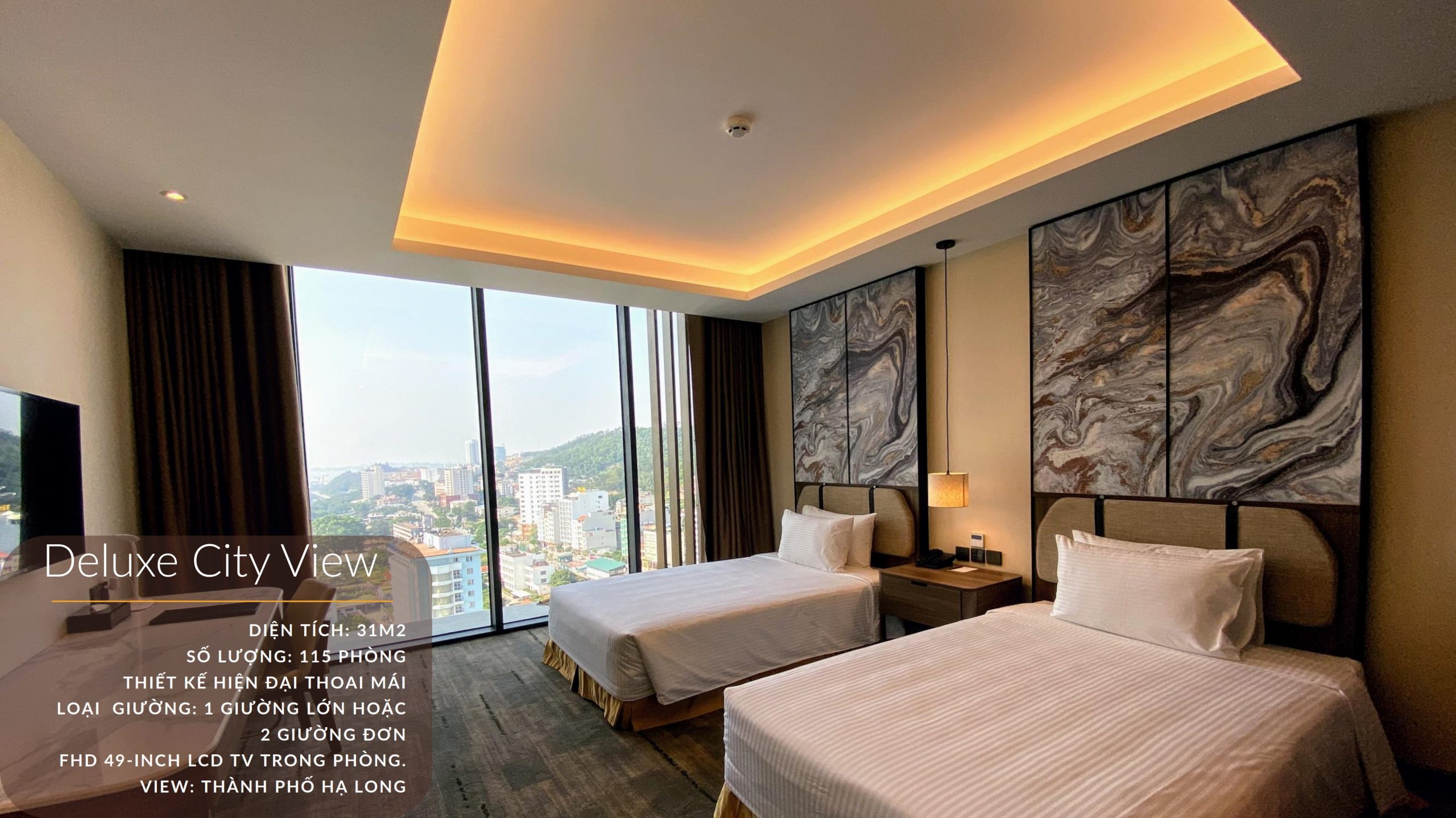 Khách sạn 5 sao Mường Thanh Luxury Hạ Long Centre 5 Phòng Deluxe City view khách sạn Mường Thanh Hạ Long Centre Hotel