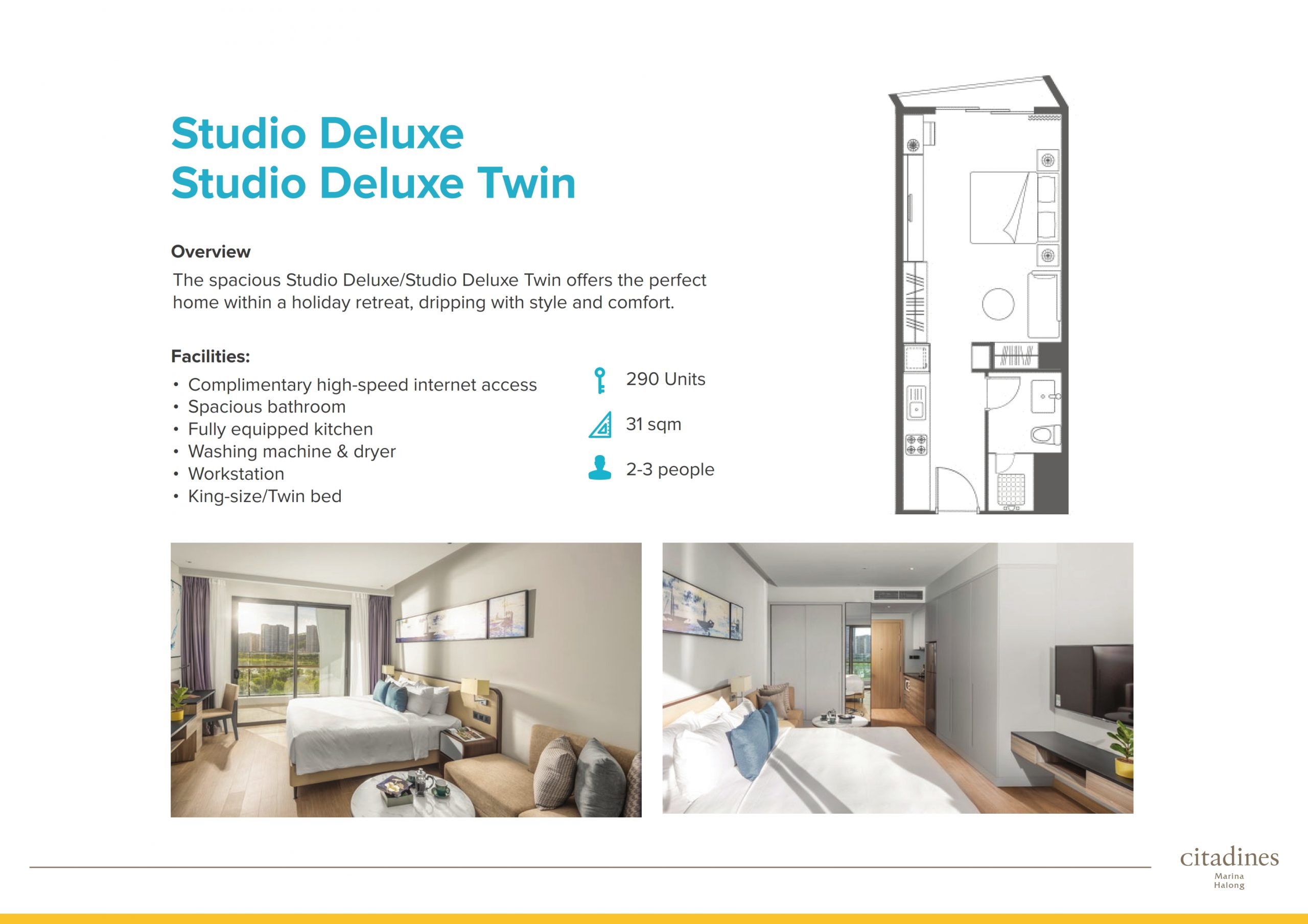 CITADINES MARINA HẠ LONG HOTEL 5* 7 Studio Deluxe Citadines