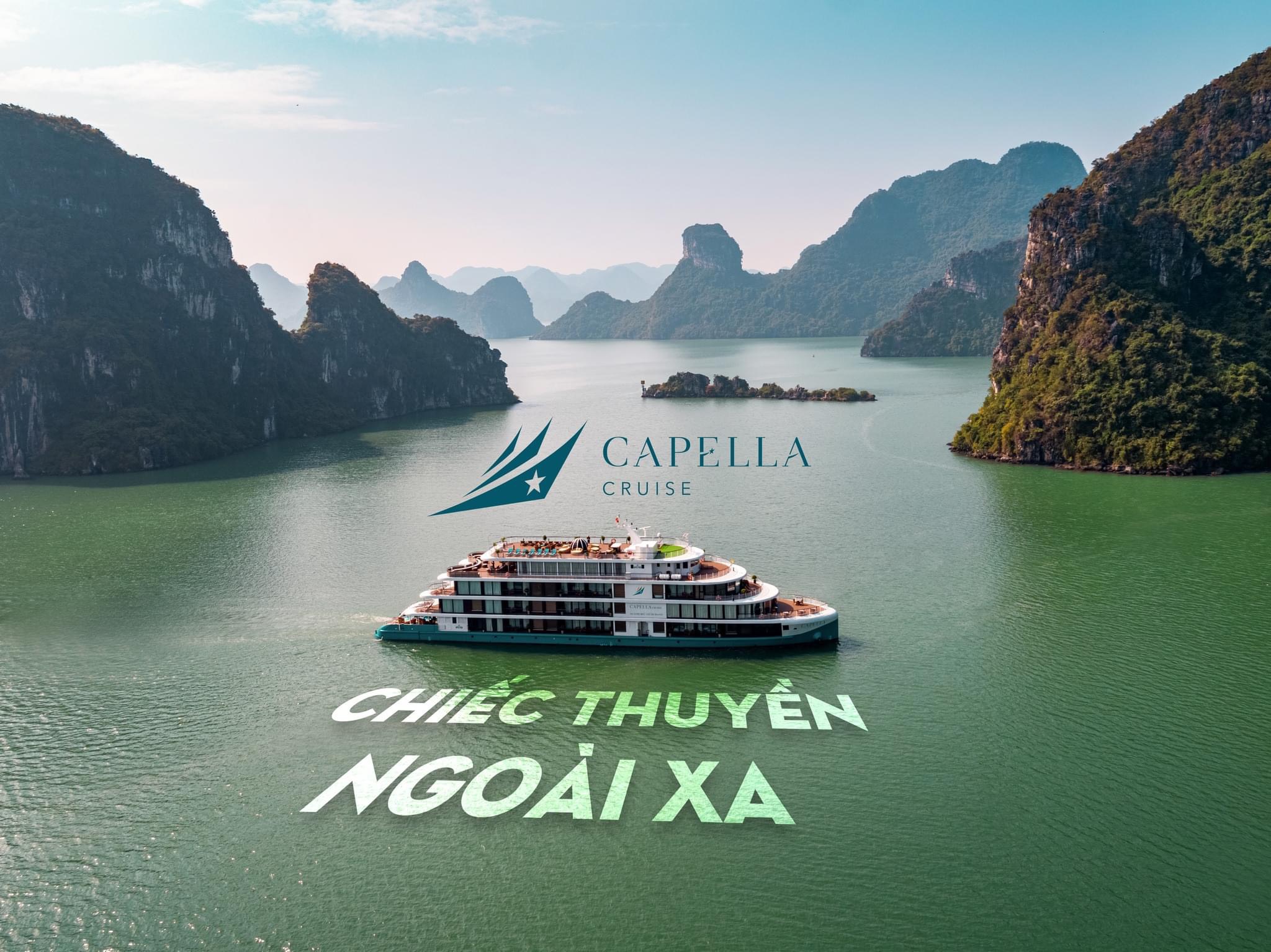 Du thuyền Capella Cruise 5 sao Lan Hạ 2 Du thuyền 5 sao Capella cruise vịnh Lan Hạ có thiết kế ấn tượng với 30 cabin phòng
