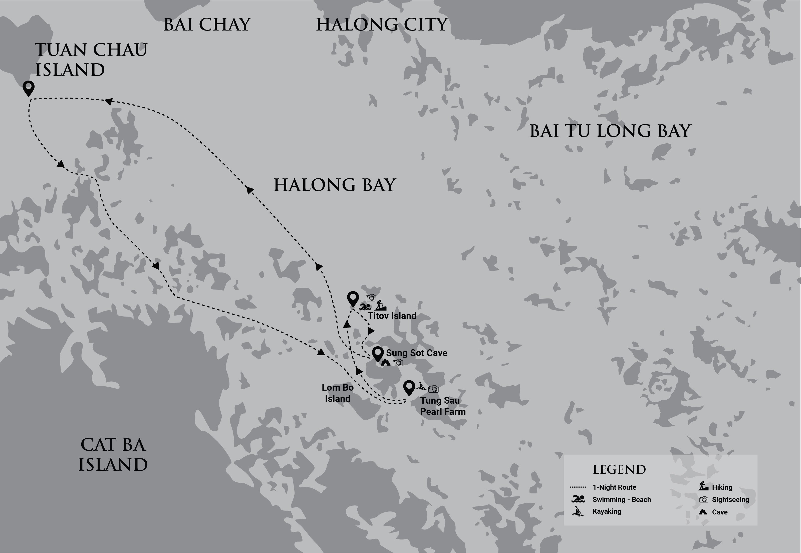 Du thuyền Paradise Elegance 5 sao vịnh Hạ Long 8 sơ đồ lịch trình du thuyền 5 sao Paradise Elegance cruise