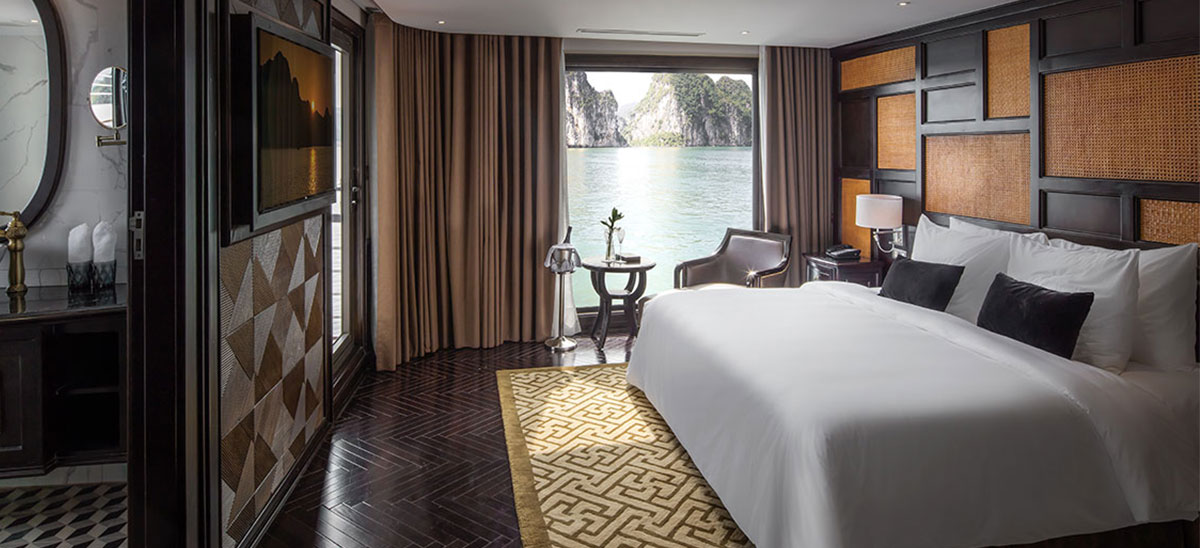 Du thuyền Ambassador cruise 5* 2N1Đ vịnh Hạ Long 14 Ambassador Captan Suite