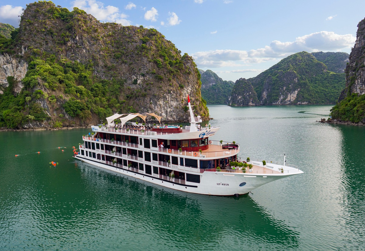 Du thuyền Aspira cruise 5 sao vịnh Lan Hạ 1 Du thuyền 5 sao Aspira cruise lịch trình thăm quan vịnh Lan Hạ