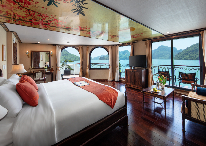 Du thuyền Indochine Cruise 5 sao vịnh Lan Hạ 14 Hạng Indochine Cruise Excutive Suite