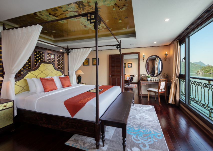 Du thuyền Indochine Cruise 5 sao vịnh Lan Hạ 15 Hạng Indochine Cruise President Suite