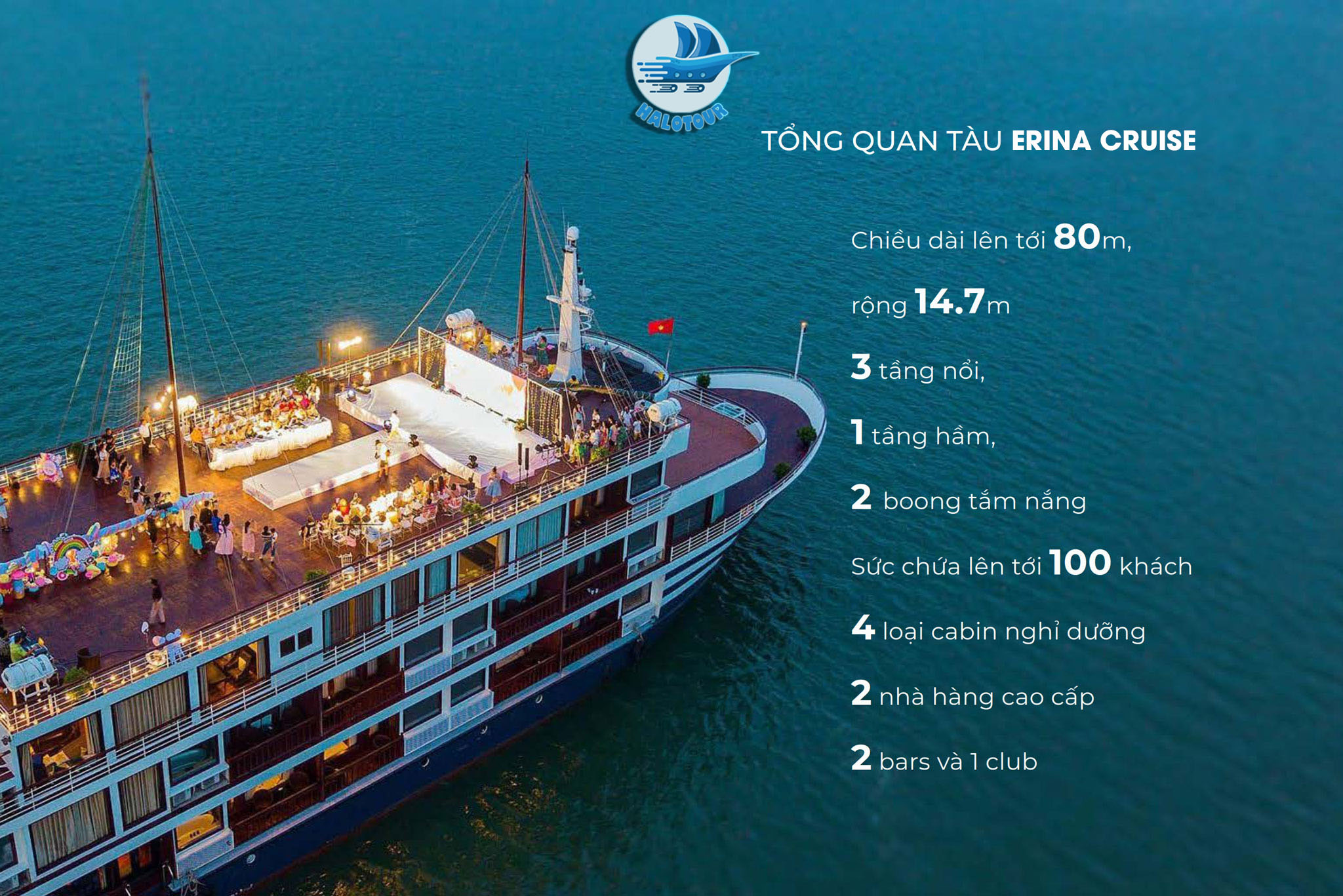 thông tin chi tiết du thuyền Erina cruise ( tên cũ là Sealife legend)