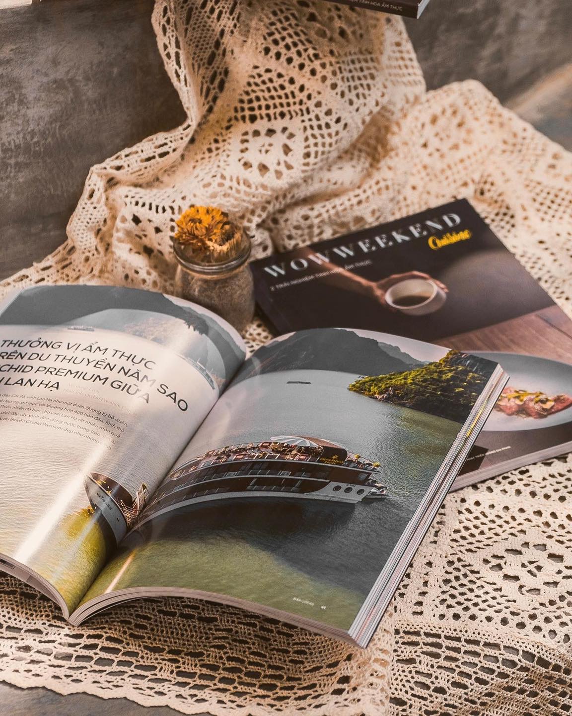 trải nghiệm ẩm thực tàu ngủ đêm 5 sao Orchid cruise cùng tạp chí wowweekend