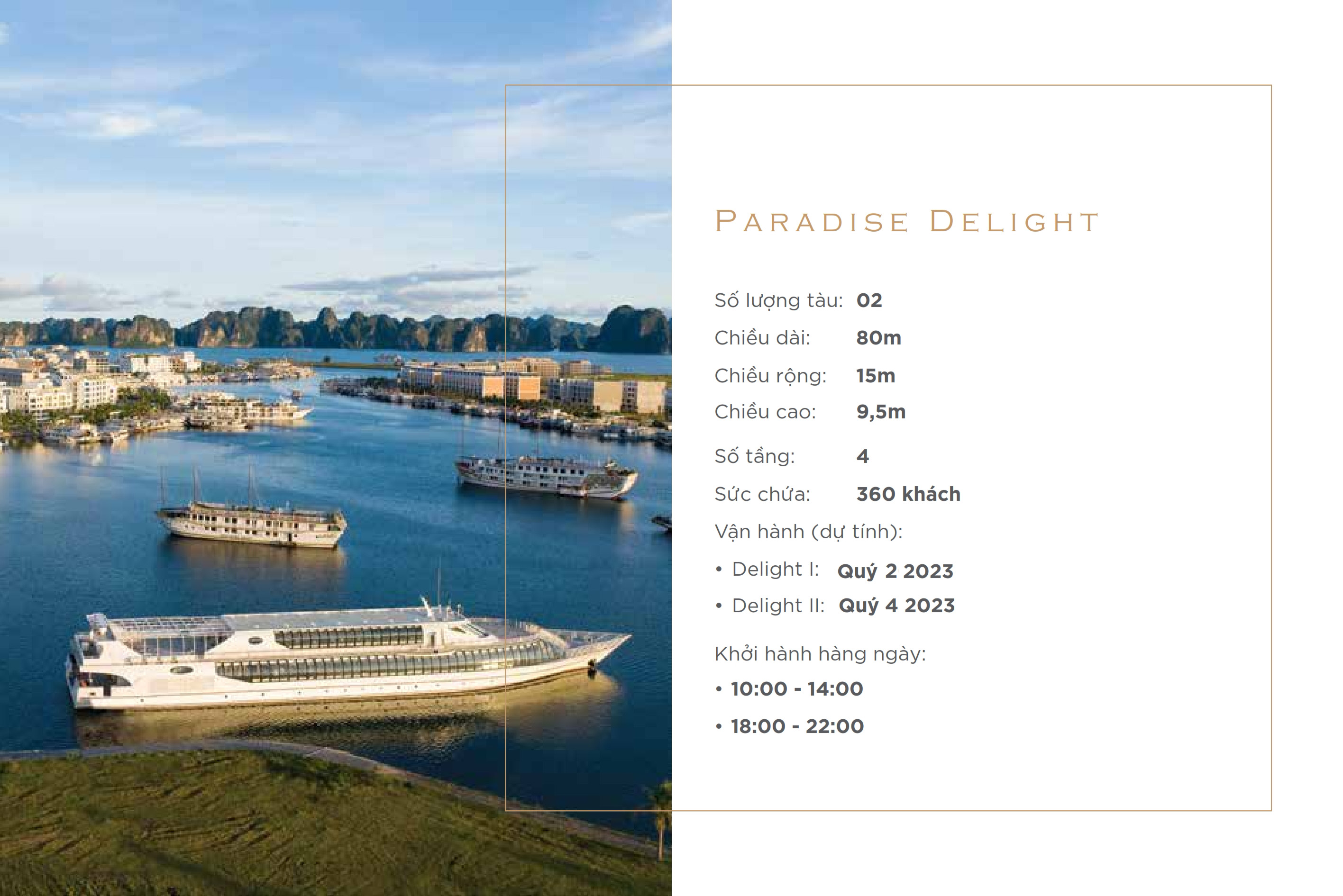 Thông số ấn tượng tàu nhà hàng của tập đoàn Paradise Vietnam