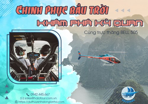 Trực thăng bay ngắm cảnh vịnh Hạ Long từ A đến Z