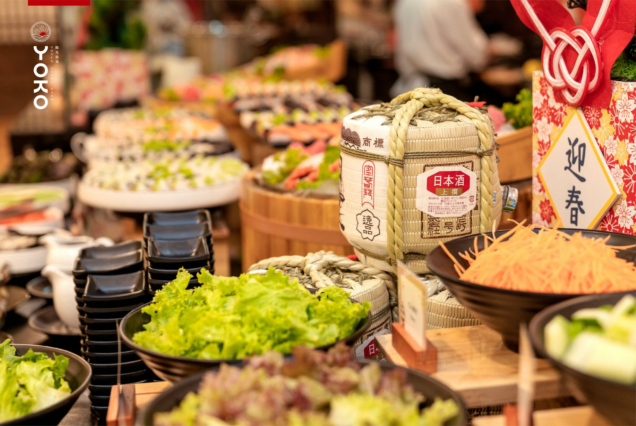 Tắm khoáng Onsen Quảng Ninh tất tần tật 29 Đồ ăn và cách set up tại nhà hàng đều theo phong cách Nhật Bản tại khu nghỉ dưỡng Yoko Onsen Quang Hanh