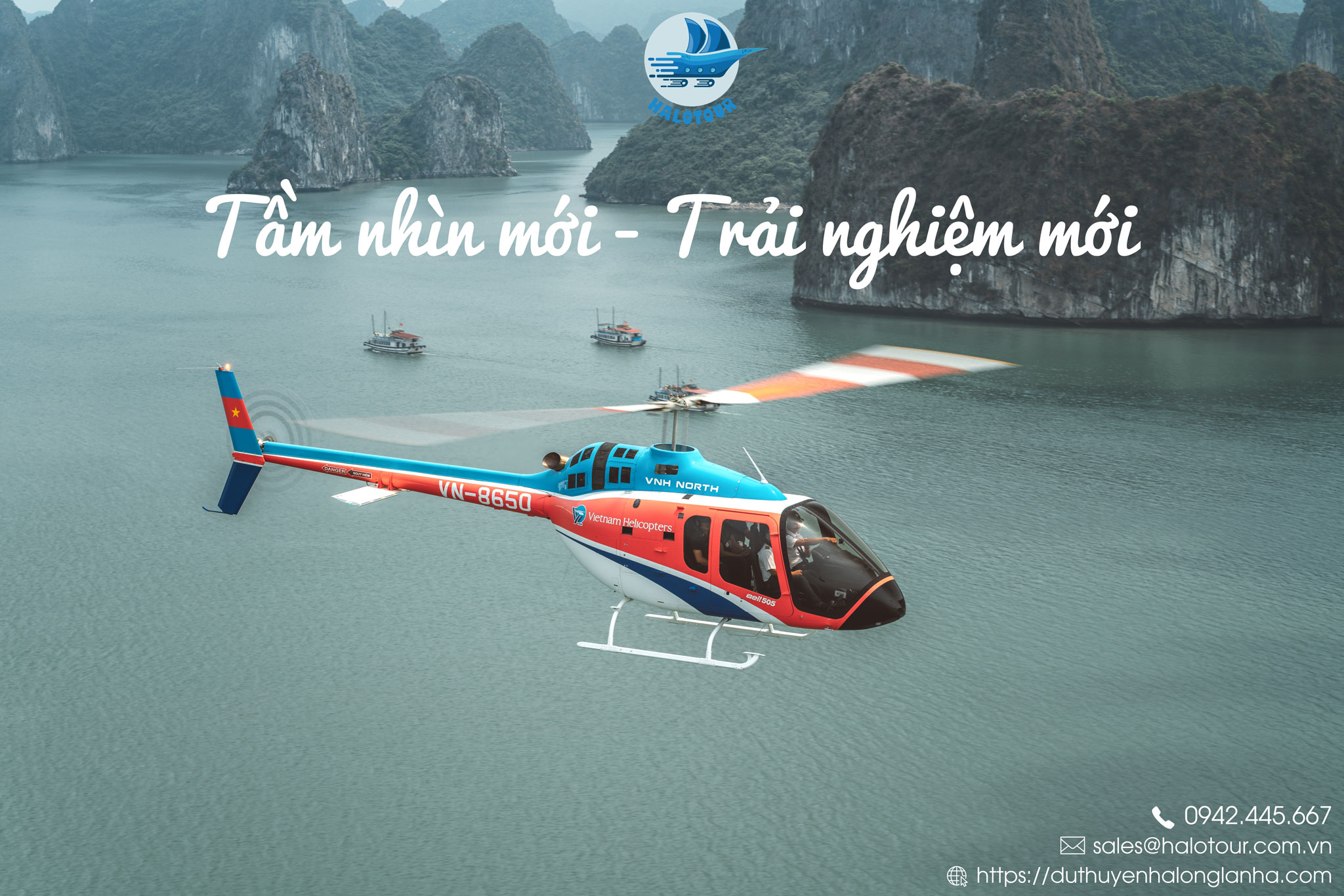 Trực thăng bay ngắm cảnh vịnh Hạ Long từ A đến Z 8 Trải nghiệm dịch vụ trực thăng Tuần Châu ngắm cảnh vịnh Hạ Long với tầm nhìn đẳng cấp hoàn toàn khác biệt