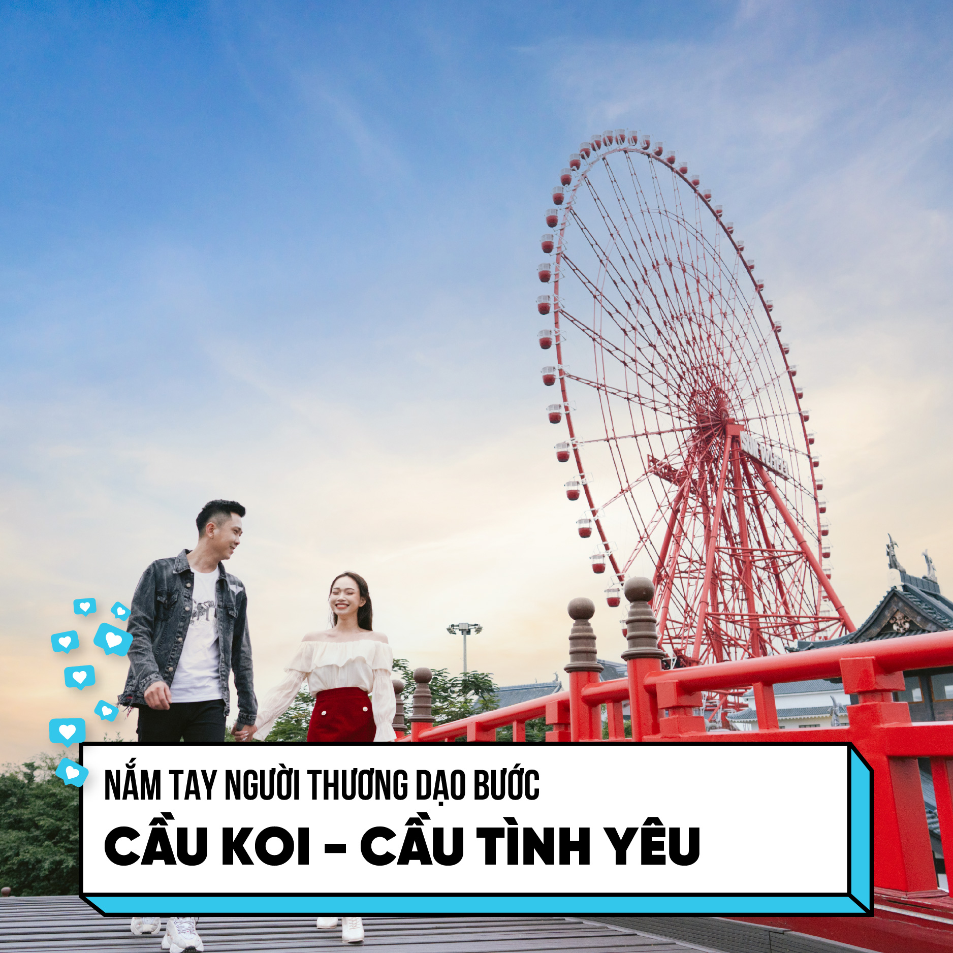 Cầu Koi và vòng quay mặt trời Sun wheel là địa điểm check in tuyệt đẹp không thể bỏ qua tại Sunworld Hạ Long, Quảng Ninh