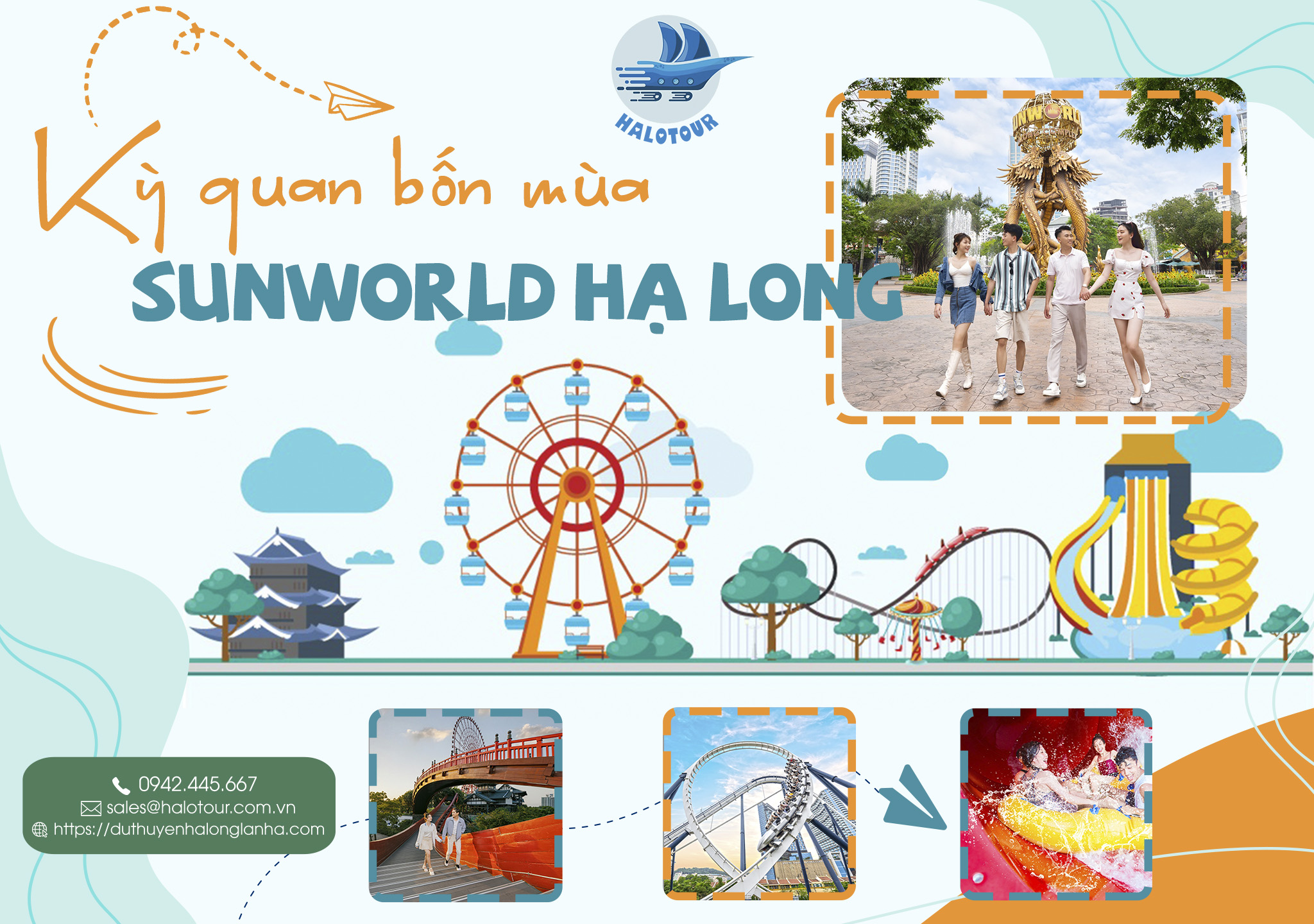 Công viên Sunworld Hạ Long Park có gì chơi??? 45 Công viên Sunworld Hạ Long Park tại Quảng Ninh là tổ hợp vui chơi giải trí lớn nhất Việt Nam do tập đoàn Sun Group đầu tư