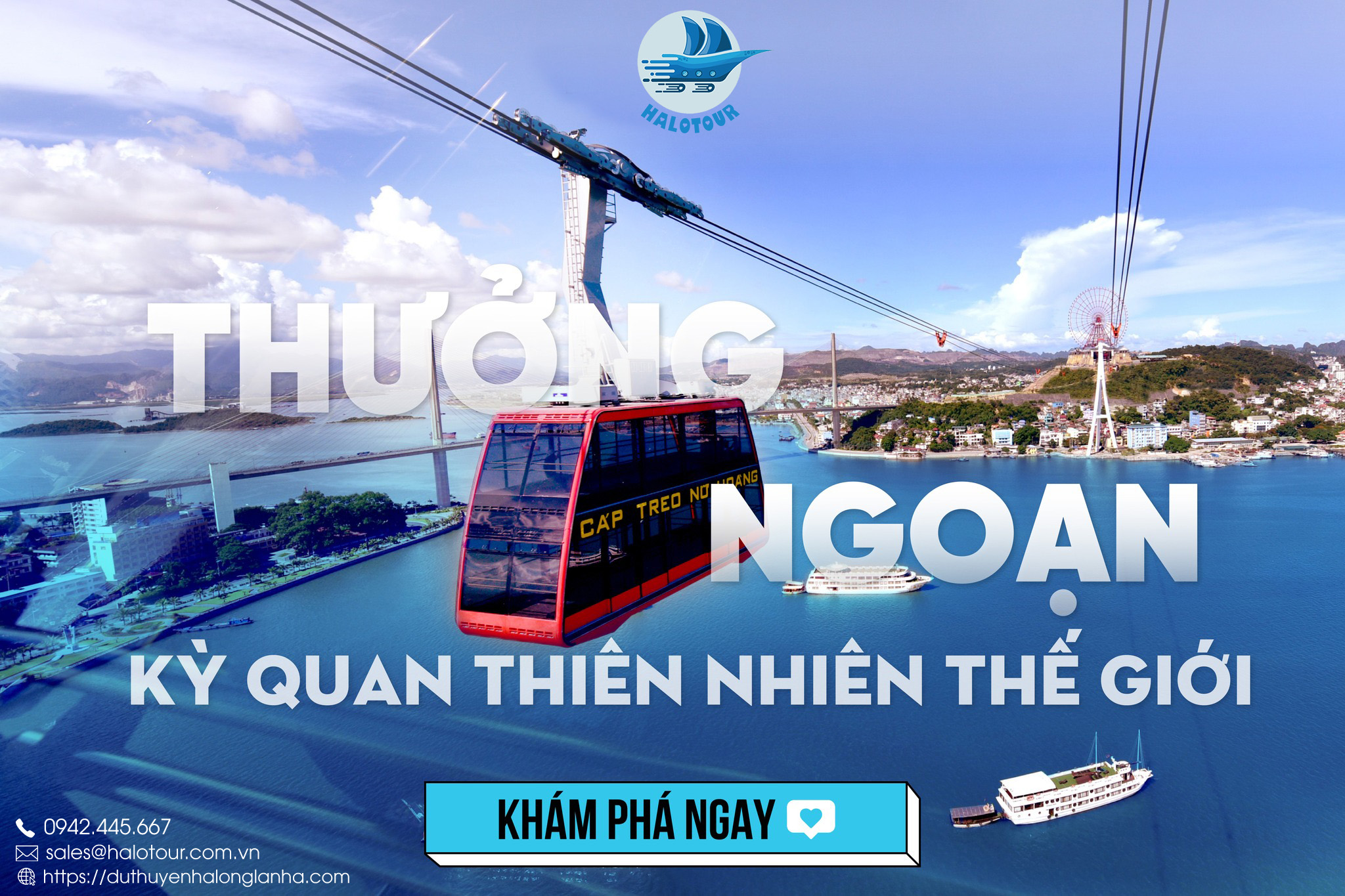 Công viên Sunworld Hạ Long Park có gì chơi??? 33 Thưởng ngoạn vịnh Hạ Long từ cáp treo Nữ Hoàng tại Sunworld Hạ Long, Quảng Ninh