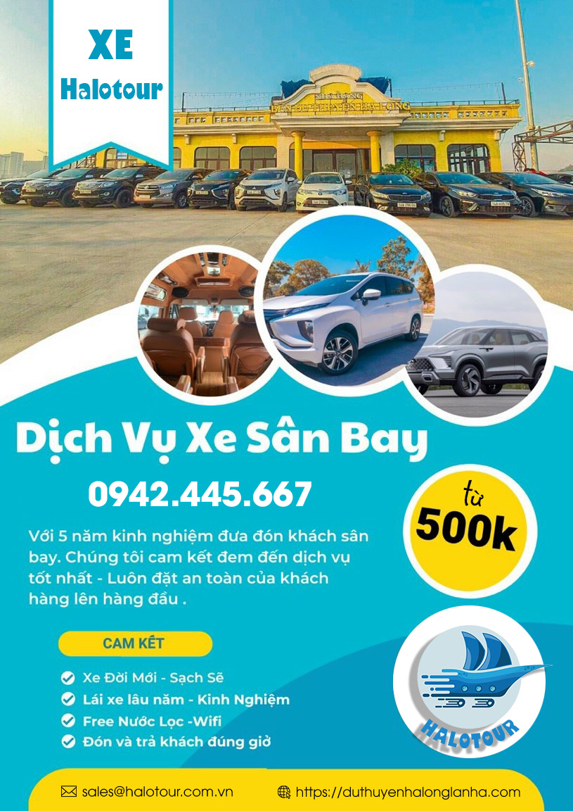 Cách di chuyển tới Hạ Long cập nhật mới nhất 2023 11 Dịch vụ xe riêng đưa đón sân bay và các tỉnh đi Hạ Long của công ty du lịch Halotour rất uy tín và được nhiều người tin tưởng lựa chọn. Đây cũng là một trong những cách di chuyển tới Hạ Long tốt nhất