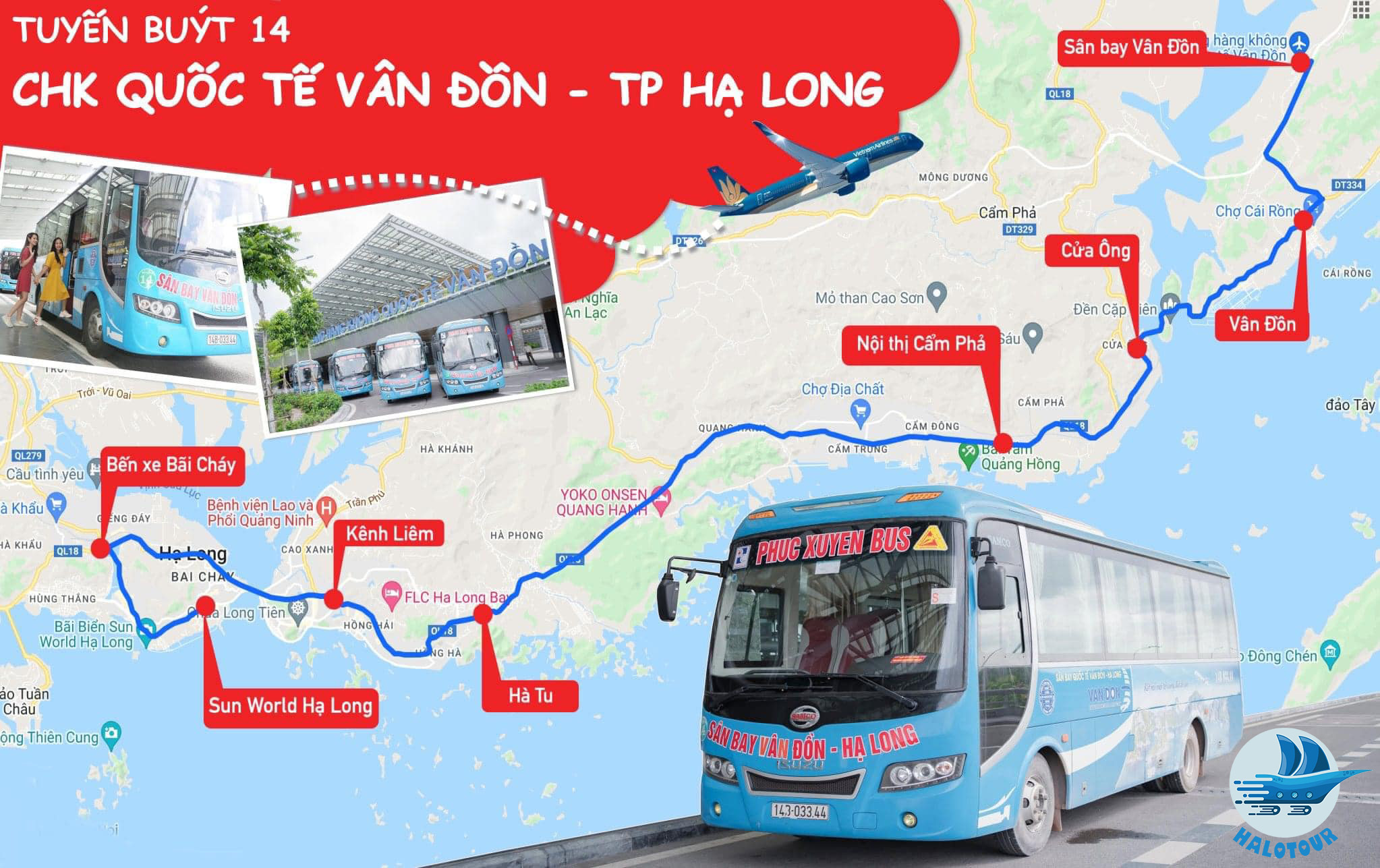 Cách di chuyển tới Hạ Long cập nhật mới nhất 2023 8 cách di chuyển tới Hạ Long từ sân bay Vân Đồn rẻ nhất là đi xe buýt của hãng Phúc Xuyên nếu ít người