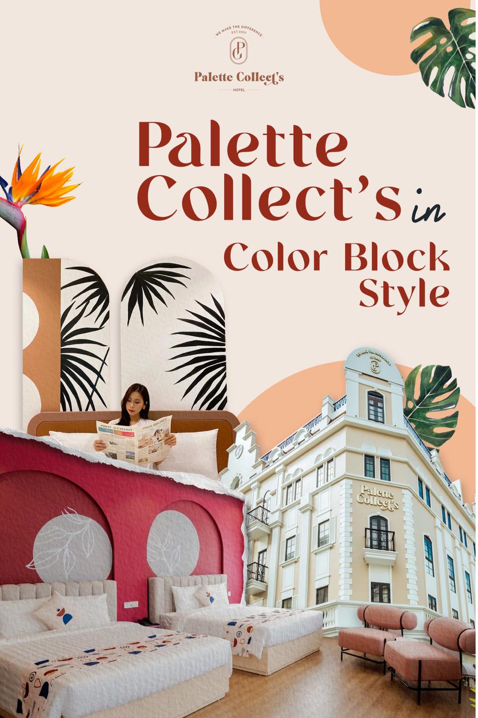 Khách sạn 3* Hạ Long siêu xinh Palette Collect's 10 Khách sạn 3* Palette Collect's Boutique hotel Hạ Long có thiết kế theo phong cách color block đầy màu sắc rất thích hợp với giới trẻ