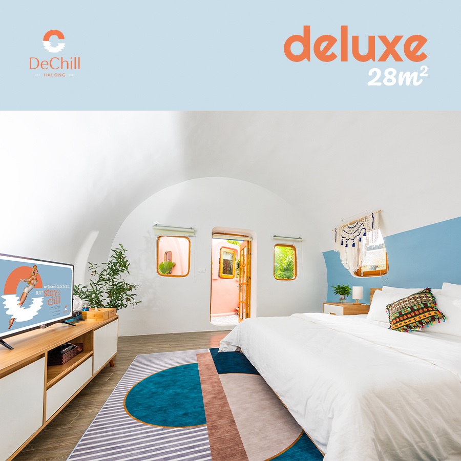 Hạng phòng Deluxe rộng nhất lên tới 28m2 tại De Chill homestay Tuần Châu, Hạ Long