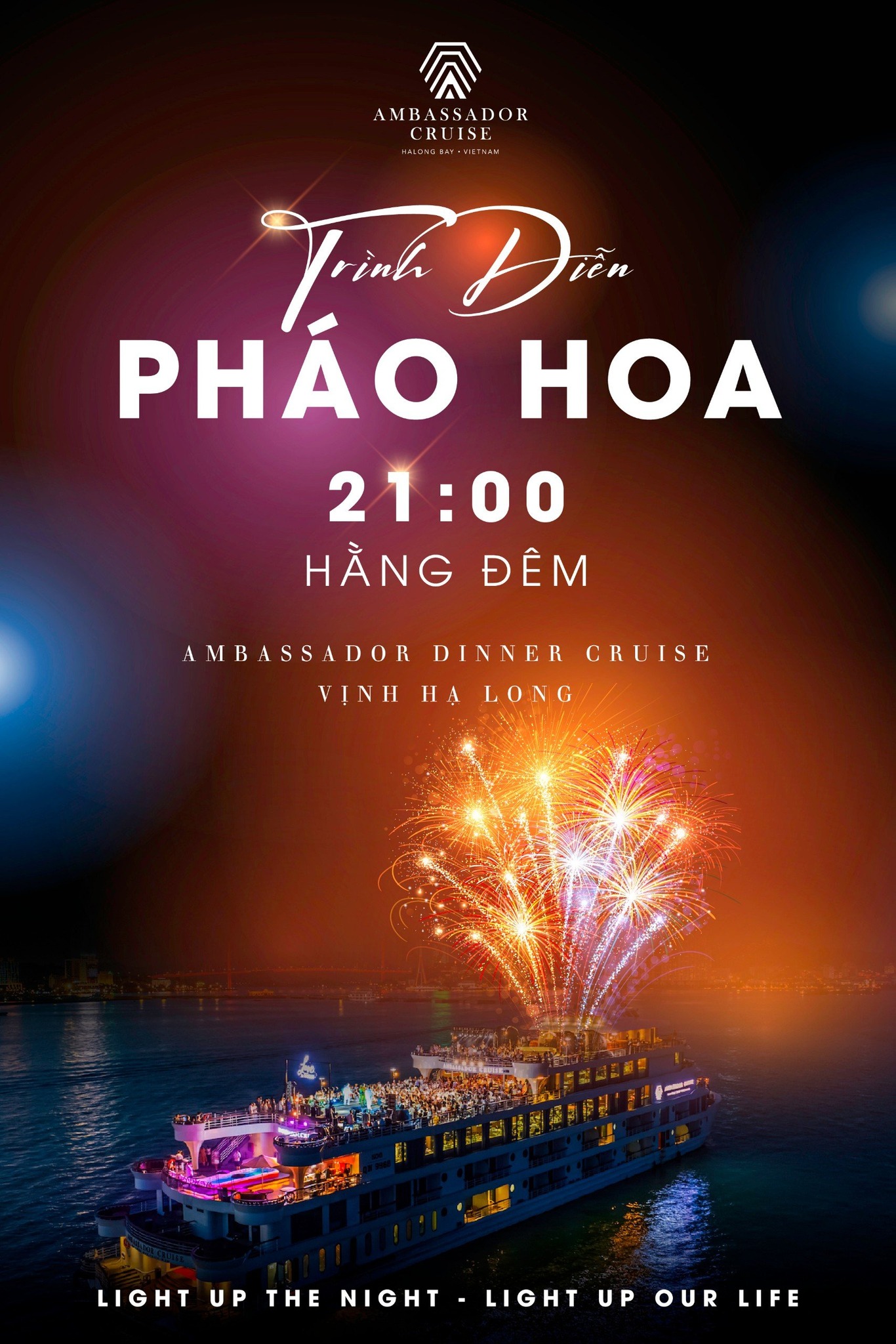 Du thuyền ăn tối 5 sao Ambassador Dinner cruise 13 Đặt vé du thuyền ăn tối Ambassador Dinner cruise giá ưu đãi với Halotour qua website duthuyenhalonglanha.com