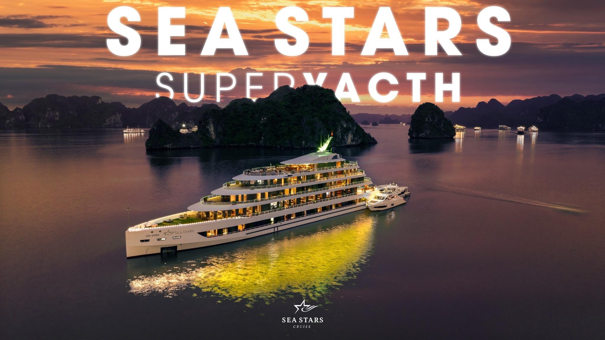 Du thuyền Sea Stars cruise Hạ LOng có thiết kế tương tự du thuyền cá nhân Superyacth của các tỷ phú trên thế giới