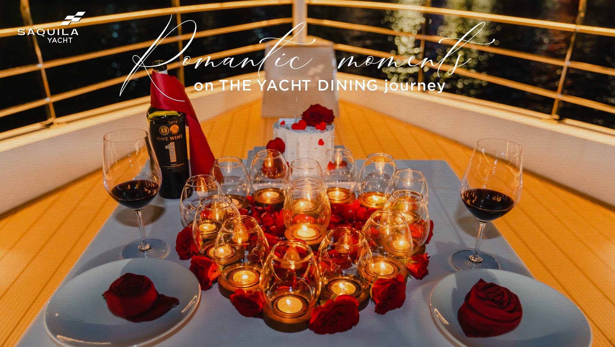 Bữa tối trên du thuyền Saquila Yacht theo phong cách fine-dining khác biệt hoàn toàn các du thuyền ăn tối khác