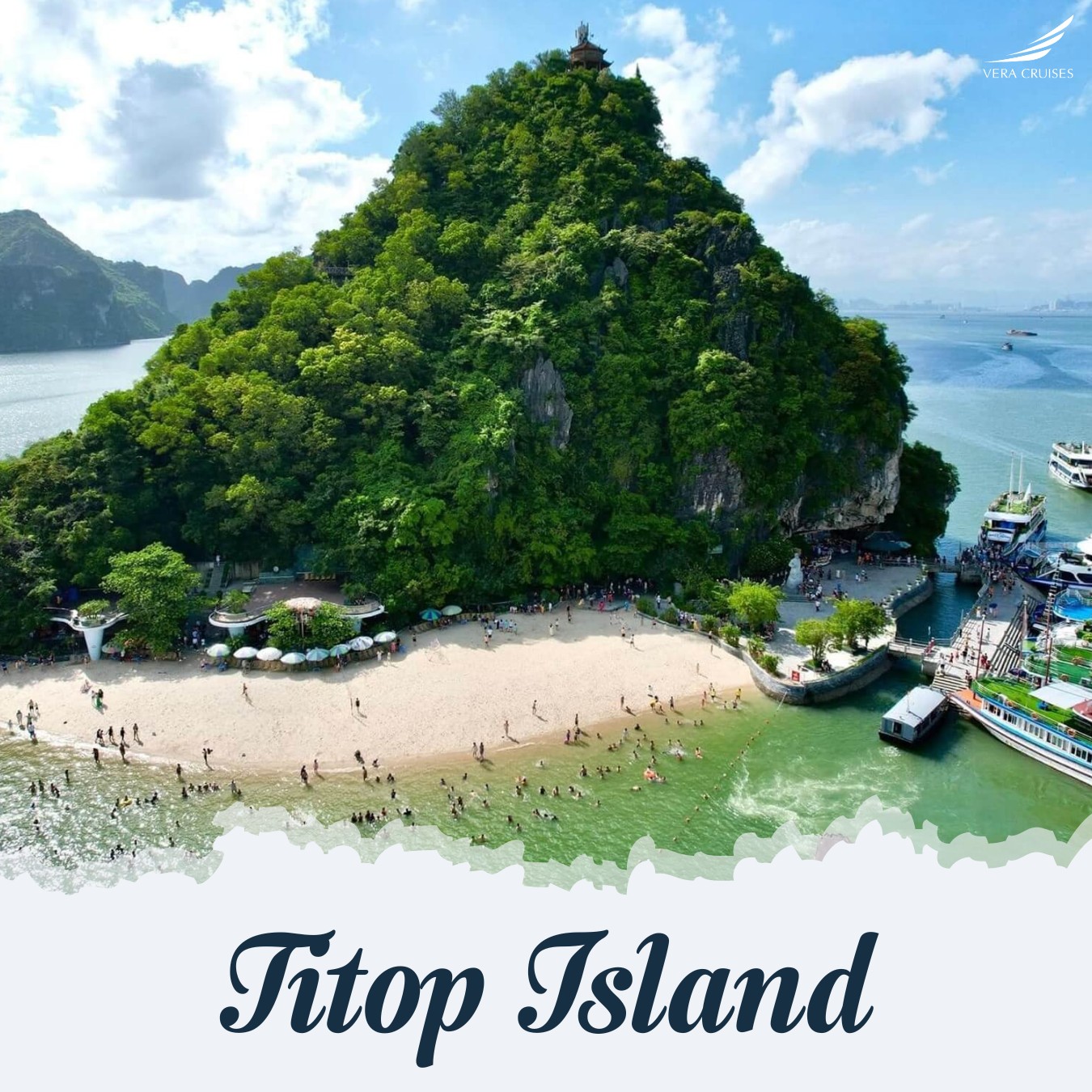 Du thuyền Vera đưa du khách tham quan đảo Titop, hòn đảo vầng trăng khuyết